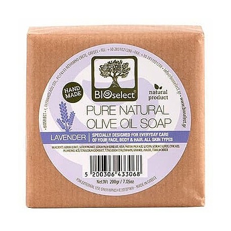 Натуральное оливковое мыло с лавандой